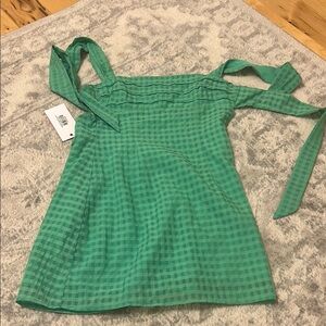 Beginning Boutique Green Tie Front Sundress